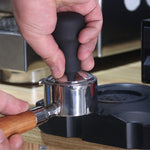 Stainless Steel Coffee Powder Hammer Alumina Constant Pressure Powder Press, 58mm Black