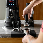 Stainless Steel Coffee Powder Hammer Alumina Constant Pressure Powder Press, 58mm Black