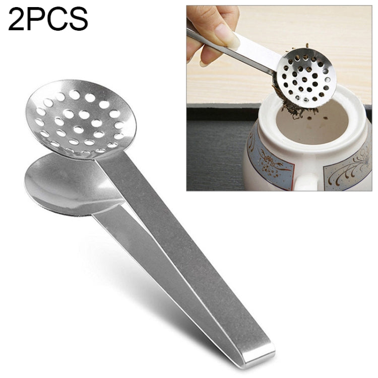 2 PCS Stainless Steel Round Teabag Tongs Tea Bag Squeezer Holder Grip, Squeezer Holder Grip