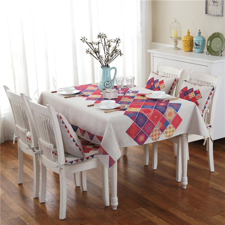 Retro Pattern Linen Table Cloth For Dinner Home Decor Dustproof Table Cover, 85x85cm, 110x110cm, 110x160cm, 130x180cm