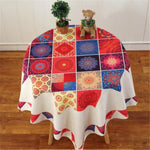 Retro Pattern Linen Table Cloth For Dinner Home Decor Dustproof Table Cover, 85x85cm, 110x110cm, 110x160cm, 130x180cm