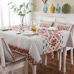 Retro Pattern Linen Table Cloth For Dinner Home Decor Dustproof Table Cover, 85x85cm, 110x110cm, 110x160cm, 130x180cm