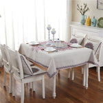Retro Pattern Linen Table Cloth For Dinner Home Decor Dustproof Table Cover, 85x85cm, 110x110cm, 110x160cm, 130x180cm
