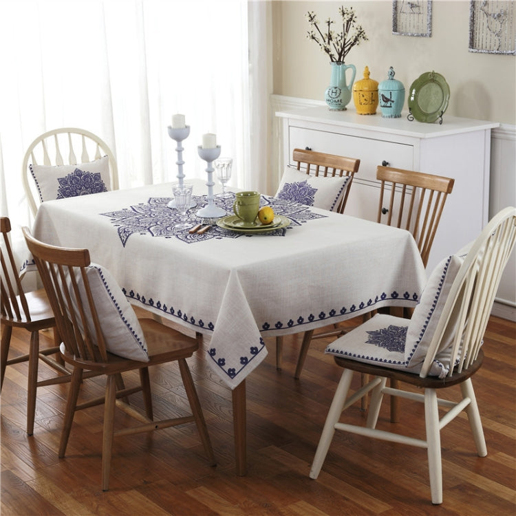 Retro Pattern Linen Table Cloth For Dinner Home Decor Dustproof Table Cover, 85x85cm, 110x110cm, 110x160cm, 130x180cm