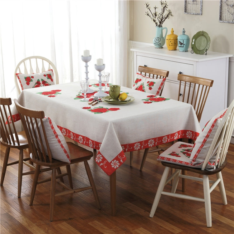 Retro Pattern Linen Table Cloth For Dinner Home Decor Dustproof Table Cover, 85x85cm, 110x110cm, 110x160cm, 130x180cm