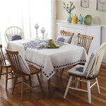 Retro Pattern Linen Table Cloth For Dinner Home Decor Dustproof Table Cover, 85x85cm, 110x110cm, 110x160cm, 130x180cm
