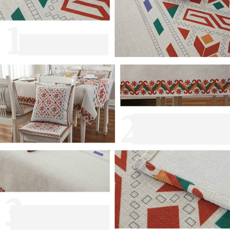 Retro Pattern Linen Table Cloth For Dinner Home Decor Dustproof Table Cover, 140x140cm, 140x200cm