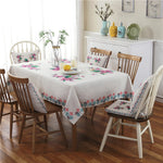 Retro Pattern Linen Table Cloth For Dinner Home Decor Dustproof Table Cover, 140x140cm, 140x200cm
