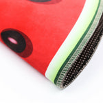 Fruit Pattern Rug Round Crystal Velvet Non-Slip Room Carpet Mat, Diameter 60cm, Diameter 100cm