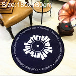 Creative Retro 3D DVR Record Carpet Round CD Floor Mat Home Decor Living Room Kid Bedroom Decoration  Rug,, Diameter 60cm, Diameter 80cm, Diameter 100cm, Diameter 120cm, Diameter 160cm, Diameter 180cm