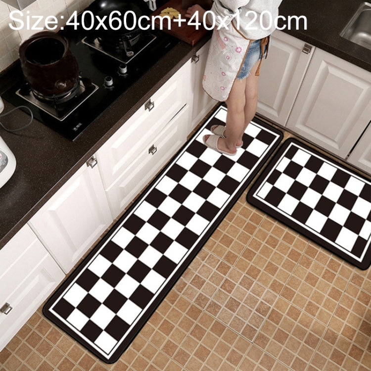 حصيرة مطبخ وحمام مضادة للانزلاق بنمط شبكي هندسي، 40x60 سم، 40x120 سم، 50x80 سم، 50x160 سم، 40x60 سم + 40x120 سم، 50x80 سم + 50x160 سم
