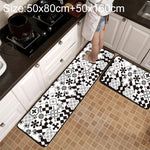 حصيرة مطبخ وحمام مضادة للانزلاق بنمط شبكي هندسي، 40x60 سم، 40x120 سم، 50x80 سم، 50x160 سم، 40x60 سم + 40x120 سم، 50x80 سم + 50x160 سم