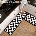حصيرة مطبخ وحمام مضادة للانزلاق بنمط شبكي هندسي، 40x60 سم، 40x120 سم، 50x80 سم، 50x160 سم، 40x60 سم + 40x120 سم، 50x80 سم + 50x160 سم