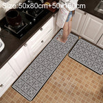 حصيرة مطبخ وحمام مضادة للانزلاق بنمط شبكي هندسي، 40x60 سم، 40x120 سم، 50x80 سم، 50x160 سم، 40x60 سم + 40x120 سم، 50x80 سم + 50x160 سم