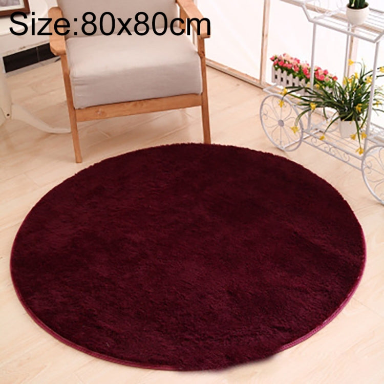 KSolid Round Carpet Soft Fleece Mat Anti-Slip Area Rug Kids Bedroom Door Mats, Diameter: 80cm, Diameter: 100cm, Diameter: 120cm