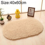 Faux Fur Rug Anti-slip Solid Bath Carpet Kids Room Door Mats Oval  Bedroom Living Room Rugs, 40x60cm, 50x80cm, 60x90cm, 60x120cm, 80x120cm, 80x160cm