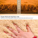 Faux Fur Rug Anti-slip Solid Bath Carpet Kids Room Door Mats Oval  Bedroom Living Room Rugs, 80x200cm, 120x200cm, 140x200cm, 160x230cm