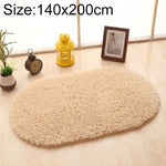 Faux Fur Rug Anti-slip Solid Bath Carpet Kids Room Door Mats Oval  Bedroom Living Room Rugs, 80x200cm, 120x200cm, 140x200cm, 160x230cm