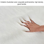 Long Plush Round Carpet Living Room Decoration Imitation Wool Carpet Mat, 45x45cm, 60x60cm