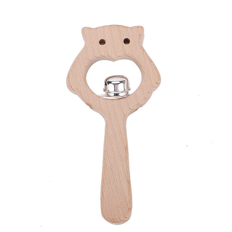 Baby Puzzle Early Education Hand Rattle Wooden Toy, Bear Bell, Bear Big Bead, Bear Small Bead, Bear Single Bead, Owl Bell