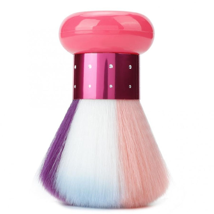 Weiche Pilzstaubbürste mit rundem Griff, weiche Nagelbürste aus weichem Fell