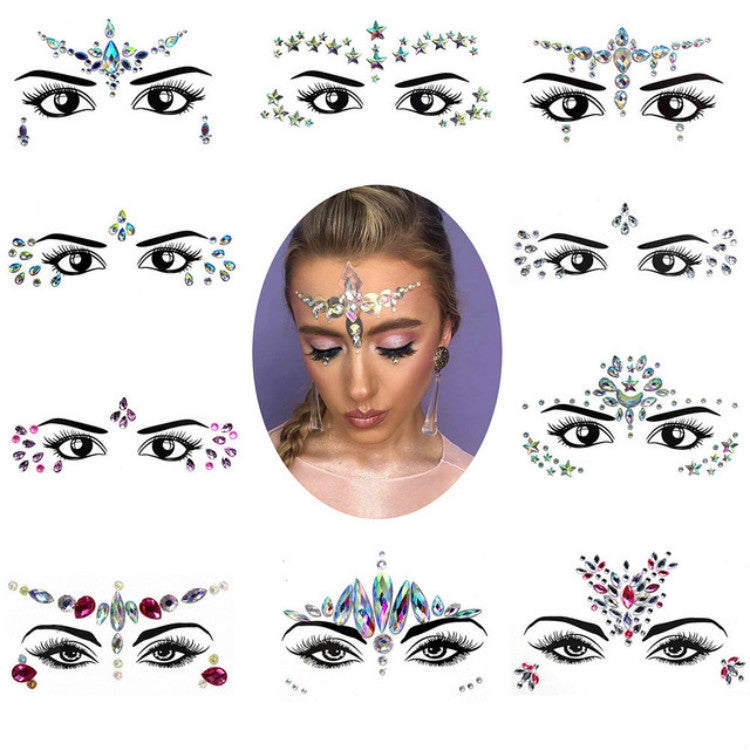 3 PCS  Forehead Green Masquerade Makeup Acrylic Face Sticker, YT-01, YT-01-1, YT-01-2, YT-01-3, YT-01-4, YT-01-5, YT-01-6, YT-02, YT-03, YT-04, YT-05, YT-07, YT-08, YT-10, YT-11, YT-12, YT-13, YT-14, YT-15, YT-16, YT-17, YT-18, YT-19, YT-20, YT-21, YT-...