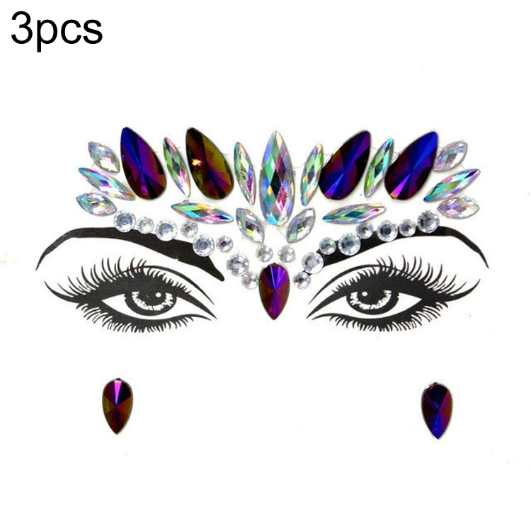 3 PCS  Forehead Green Masquerade Makeup Acrylic Face Sticker, YT-01, YT-01-1, YT-01-2, YT-01-3, YT-01-4, YT-01-5, YT-01-6, YT-02, YT-03, YT-04, YT-05, YT-07, YT-08, YT-10, YT-11, YT-12, YT-13, YT-14, YT-15, YT-16, YT-17, YT-18, YT-19, YT-20, YT-21, YT-...