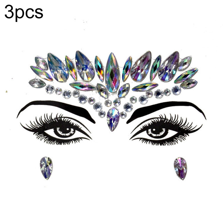 3 PCS  Forehead Green Masquerade Makeup Acrylic Face Sticker, YT-01, YT-01-1, YT-01-2, YT-01-3, YT-01-4, YT-01-5, YT-01-6, YT-02, YT-03, YT-04, YT-05, YT-07, YT-08, YT-10, YT-11, YT-12, YT-13, YT-14, YT-15, YT-16, YT-17, YT-18, YT-19, YT-20, YT-21, YT-...