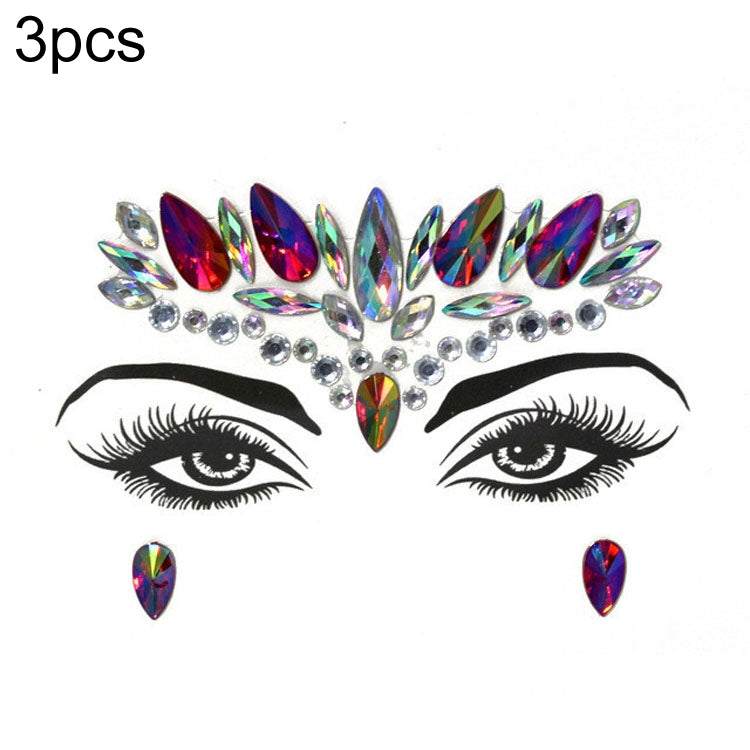 3 PCS  Forehead Green Masquerade Makeup Acrylic Face Sticker, YT-01, YT-01-1, YT-01-2, YT-01-3, YT-01-4, YT-01-5, YT-01-6, YT-02, YT-03, YT-04, YT-05, YT-07, YT-08, YT-10, YT-11, YT-12, YT-13, YT-14, YT-15, YT-16, YT-17, YT-18, YT-19, YT-20, YT-21, YT-...