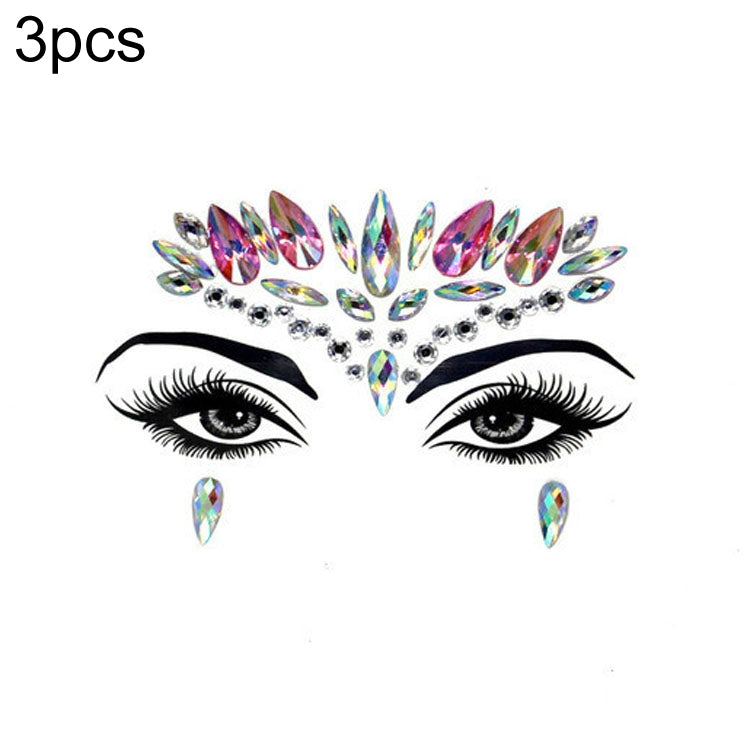 3 PCS  Forehead Green Masquerade Makeup Acrylic Face Sticker, YT-01, YT-01-1, YT-01-2, YT-01-3, YT-01-4, YT-01-5, YT-01-6, YT-02, YT-03, YT-04, YT-05, YT-07, YT-08, YT-10, YT-11, YT-12, YT-13, YT-14, YT-15, YT-16, YT-17, YT-18, YT-19, YT-20, YT-21, YT-...