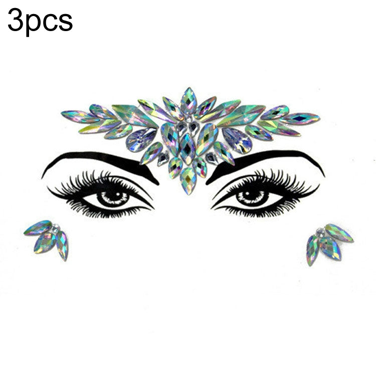 3 PCS  Forehead Green Masquerade Makeup Acrylic Face Sticker, YT-01, YT-01-1, YT-01-2, YT-01-3, YT-01-4, YT-01-5, YT-01-6, YT-02, YT-03, YT-04, YT-05, YT-07, YT-08, YT-10, YT-11, YT-12, YT-13, YT-14, YT-15, YT-16, YT-17, YT-18, YT-19, YT-20, YT-21, YT-...