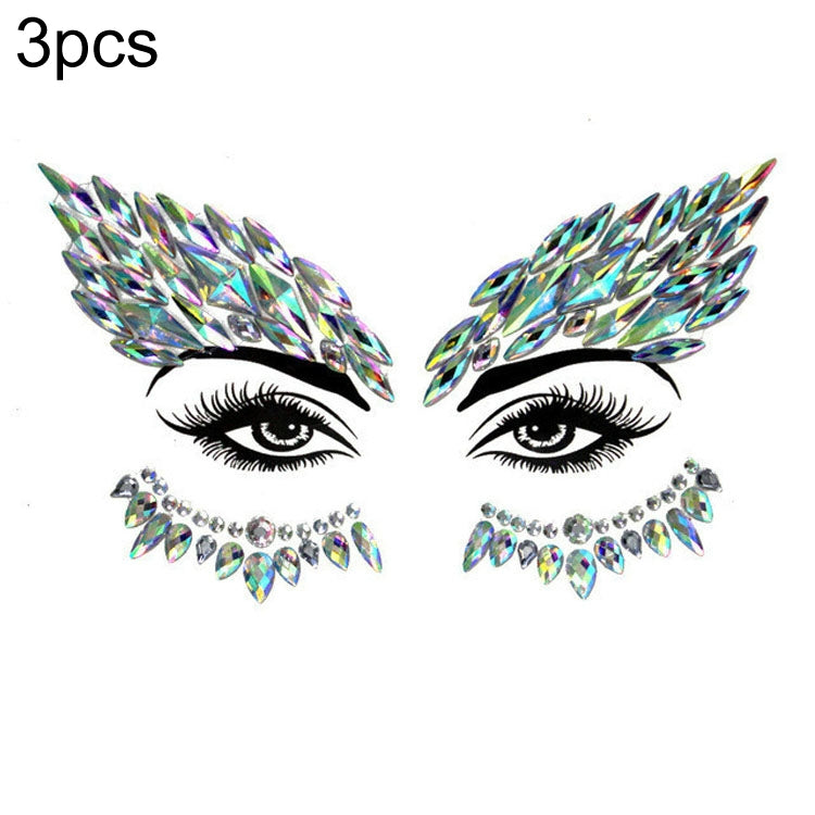 3 PCS  Forehead Green Masquerade Makeup Acrylic Face Sticker, YT-01, YT-01-1, YT-01-2, YT-01-3, YT-01-4, YT-01-5, YT-01-6, YT-02, YT-03, YT-04, YT-05, YT-07, YT-08, YT-10, YT-11, YT-12, YT-13, YT-14, YT-15, YT-16, YT-17, YT-18, YT-19, YT-20, YT-21, YT-...