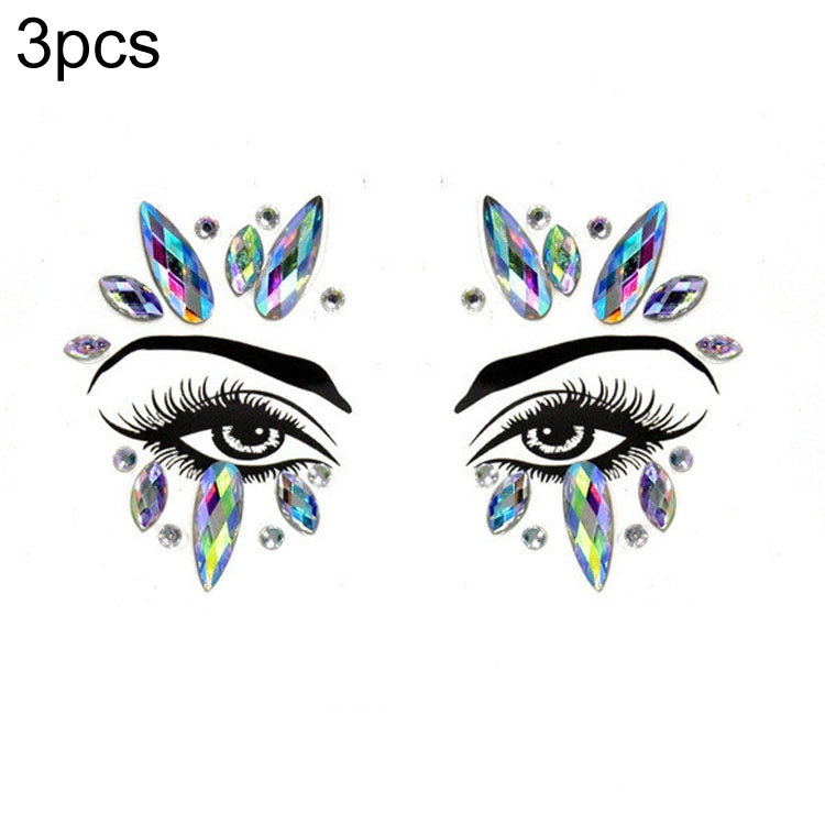 3 PCS  Forehead Green Masquerade Makeup Acrylic Face Sticker, YT-01, YT-01-1, YT-01-2, YT-01-3, YT-01-4, YT-01-5, YT-01-6, YT-02, YT-03, YT-04, YT-05, YT-07, YT-08, YT-10, YT-11, YT-12, YT-13, YT-14, YT-15, YT-16, YT-17, YT-18, YT-19, YT-20, YT-21, YT-...