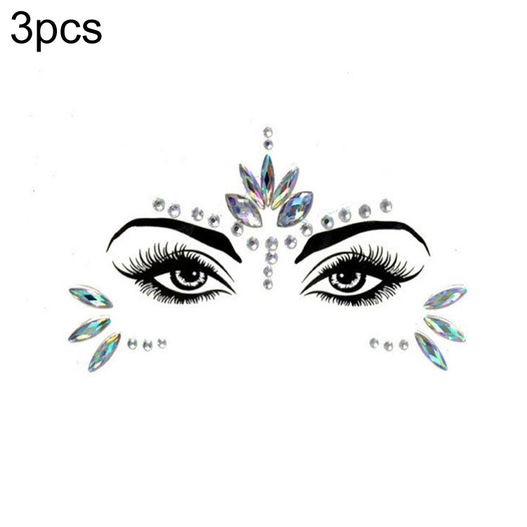 3 PCS  Forehead Green Masquerade Makeup Acrylic Face Sticker, YT-01, YT-01-1, YT-01-2, YT-01-3, YT-01-4, YT-01-5, YT-01-6, YT-02, YT-03, YT-04, YT-05, YT-07, YT-08, YT-10, YT-11, YT-12, YT-13, YT-14, YT-15, YT-16, YT-17, YT-18, YT-19, YT-20, YT-21, YT-...