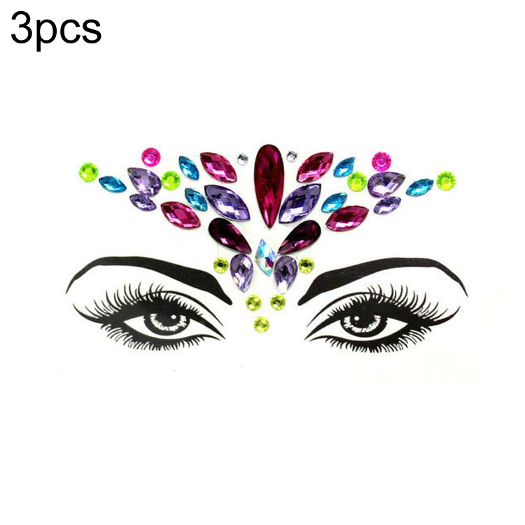 3 PCS  Forehead Green Masquerade Makeup Acrylic Face Sticker, YT-01, YT-01-1, YT-01-2, YT-01-3, YT-01-4, YT-01-5, YT-01-6, YT-02, YT-03, YT-04, YT-05, YT-07, YT-08, YT-10, YT-11, YT-12, YT-13, YT-14, YT-15, YT-16, YT-17, YT-18, YT-19, YT-20, YT-21, YT-...