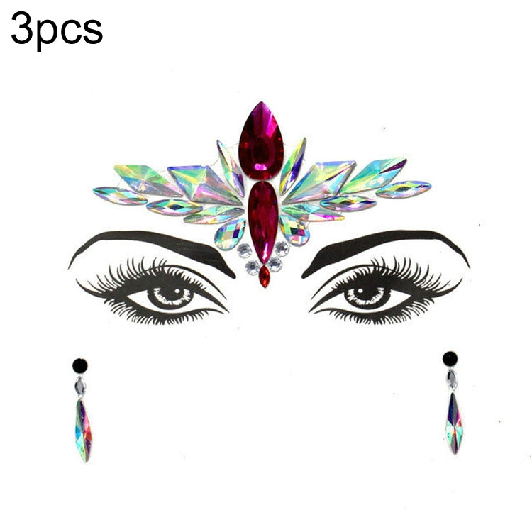 3 PCS  Forehead Green Masquerade Makeup Acrylic Face Sticker, YT-01, YT-01-1, YT-01-2, YT-01-3, YT-01-4, YT-01-5, YT-01-6, YT-02, YT-03, YT-04, YT-05, YT-07, YT-08, YT-10, YT-11, YT-12, YT-13, YT-14, YT-15, YT-16, YT-17, YT-18, YT-19, YT-20, YT-21, YT-...