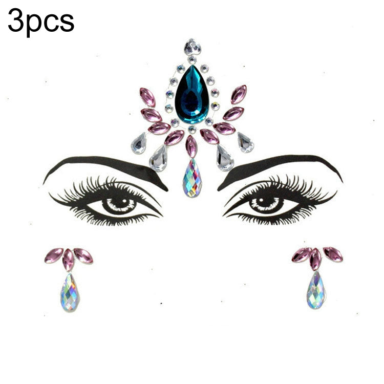 3 PCS  Forehead Green Masquerade Makeup Acrylic Face Sticker, YT-01, YT-01-1, YT-01-2, YT-01-3, YT-01-4, YT-01-5, YT-01-6, YT-02, YT-03, YT-04, YT-05, YT-07, YT-08, YT-10, YT-11, YT-12, YT-13, YT-14, YT-15, YT-16, YT-17, YT-18, YT-19, YT-20, YT-21, YT-...