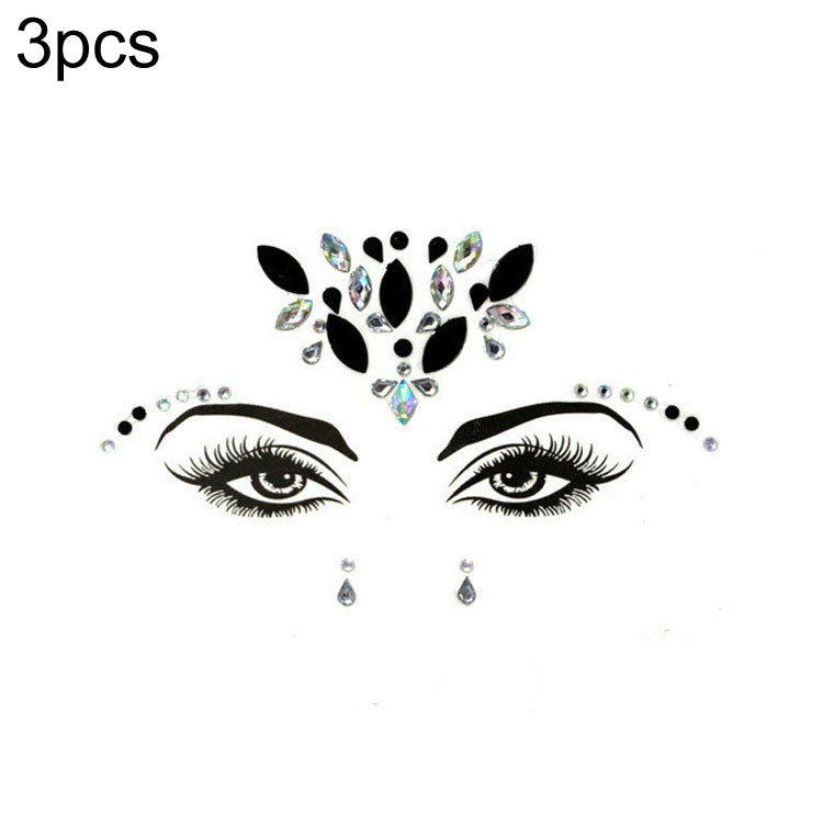 3 PCS  Forehead Green Masquerade Makeup Acrylic Face Sticker, YT-01, YT-01-1, YT-01-2, YT-01-3, YT-01-4, YT-01-5, YT-01-6, YT-02, YT-03, YT-04, YT-05, YT-07, YT-08, YT-10, YT-11, YT-12, YT-13, YT-14, YT-15, YT-16, YT-17, YT-18, YT-19, YT-20, YT-21, YT-...