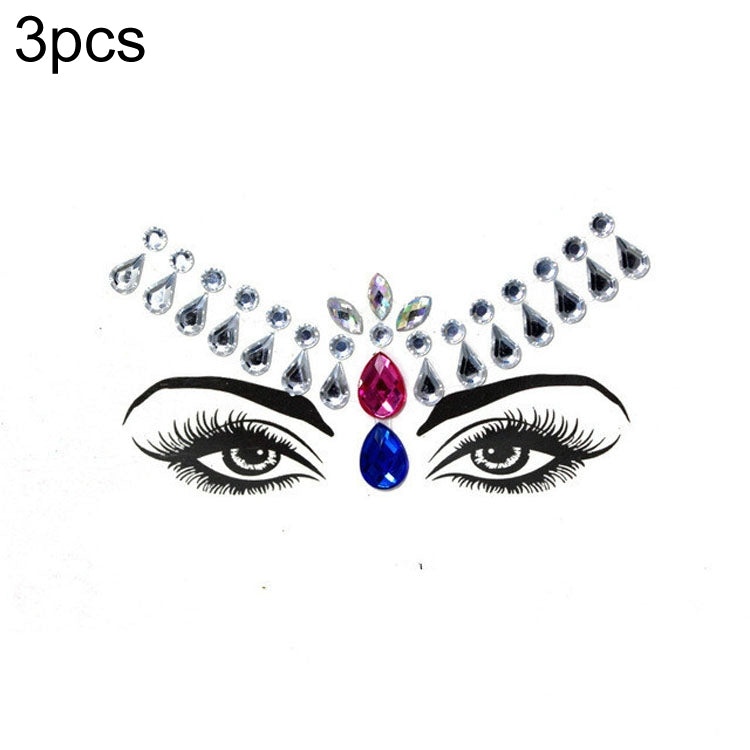 3 PCS  Forehead Green Masquerade Makeup Acrylic Face Sticker, YT-01, YT-01-1, YT-01-2, YT-01-3, YT-01-4, YT-01-5, YT-01-6, YT-02, YT-03, YT-04, YT-05, YT-07, YT-08, YT-10, YT-11, YT-12, YT-13, YT-14, YT-15, YT-16, YT-17, YT-18, YT-19, YT-20, YT-21, YT-...