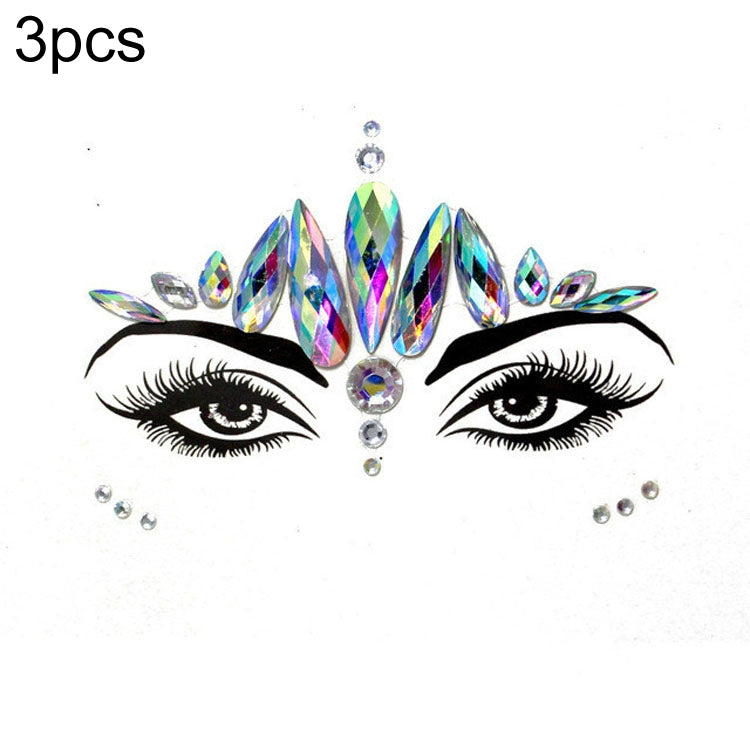 3 PCS  Forehead Green Masquerade Makeup Acrylic Face Sticker, YT-01, YT-01-1, YT-01-2, YT-01-3, YT-01-4, YT-01-5, YT-01-6, YT-02, YT-03, YT-04, YT-05, YT-07, YT-08, YT-10, YT-11, YT-12, YT-13, YT-14, YT-15, YT-16, YT-17, YT-18, YT-19, YT-20, YT-21, YT-...