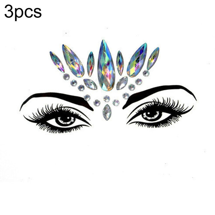 3 PCS  Forehead Green Masquerade Makeup Acrylic Face Sticker, YT-01, YT-01-1, YT-01-2, YT-01-3, YT-01-4, YT-01-5, YT-01-6, YT-02, YT-03, YT-04, YT-05, YT-07, YT-08, YT-10, YT-11, YT-12, YT-13, YT-14, YT-15, YT-16, YT-17, YT-18, YT-19, YT-20, YT-21, YT-...