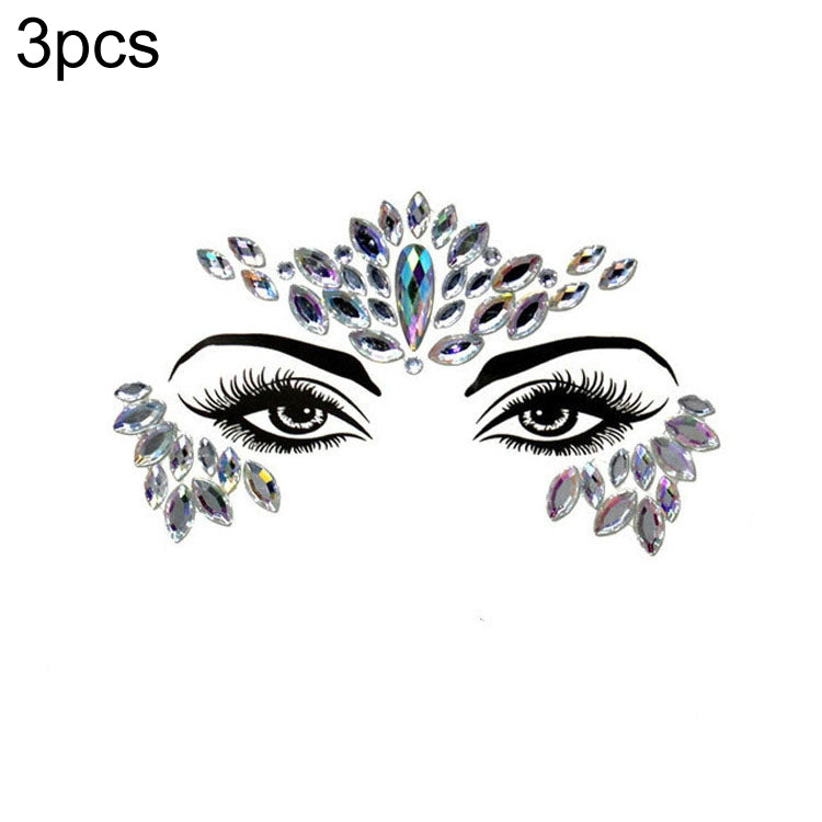 3 PCS  Forehead Green Masquerade Makeup Acrylic Face Sticker, YT-01, YT-01-1, YT-01-2, YT-01-3, YT-01-4, YT-01-5, YT-01-6, YT-02, YT-03, YT-04, YT-05, YT-07, YT-08, YT-10, YT-11, YT-12, YT-13, YT-14, YT-15, YT-16, YT-17, YT-18, YT-19, YT-20, YT-21, YT-...