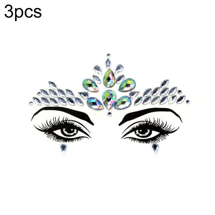 3 PCS  Forehead Green Masquerade Makeup Acrylic Face Sticker, YT-01, YT-01-1, YT-01-2, YT-01-3, YT-01-4, YT-01-5, YT-01-6, YT-02, YT-03, YT-04, YT-05, YT-07, YT-08, YT-10, YT-11, YT-12, YT-13, YT-14, YT-15, YT-16, YT-17, YT-18, YT-19, YT-20, YT-21, YT-...