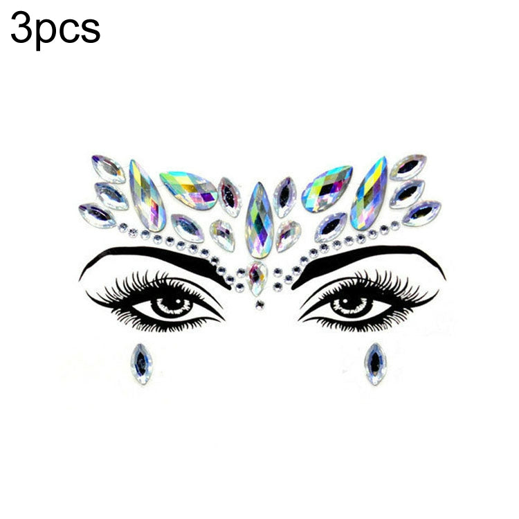 3 PCS  Forehead Green Masquerade Makeup Acrylic Face Sticker, YT-01, YT-01-1, YT-01-2, YT-01-3, YT-01-4, YT-01-5, YT-01-6, YT-02, YT-03, YT-04, YT-05, YT-07, YT-08, YT-10, YT-11, YT-12, YT-13, YT-14, YT-15, YT-16, YT-17, YT-18, YT-19, YT-20, YT-21, YT-...