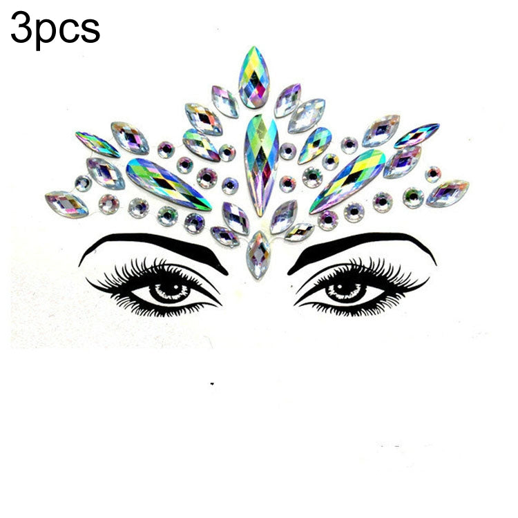 3 PCS  Forehead Green Masquerade Makeup Acrylic Face Sticker, YT-01, YT-01-1, YT-01-2, YT-01-3, YT-01-4, YT-01-5, YT-01-6, YT-02, YT-03, YT-04, YT-05, YT-07, YT-08, YT-10, YT-11, YT-12, YT-13, YT-14, YT-15, YT-16, YT-17, YT-18, YT-19, YT-20, YT-21, YT-...