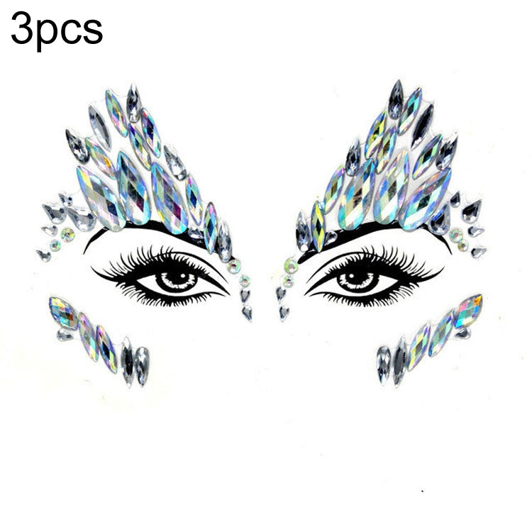 3 PCS  Forehead Green Masquerade Makeup Acrylic Face Sticker, YT-01, YT-01-1, YT-01-2, YT-01-3, YT-01-4, YT-01-5, YT-01-6, YT-02, YT-03, YT-04, YT-05, YT-07, YT-08, YT-10, YT-11, YT-12, YT-13, YT-14, YT-15, YT-16, YT-17, YT-18, YT-19, YT-20, YT-21, YT-...