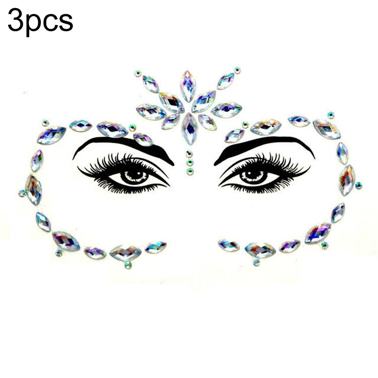 3 PCS  Forehead Green Masquerade Makeup Acrylic Face Sticker, YT-01, YT-01-1, YT-01-2, YT-01-3, YT-01-4, YT-01-5, YT-01-6, YT-02, YT-03, YT-04, YT-05, YT-07, YT-08, YT-10, YT-11, YT-12, YT-13, YT-14, YT-15, YT-16, YT-17, YT-18, YT-19, YT-20, YT-21, YT-...