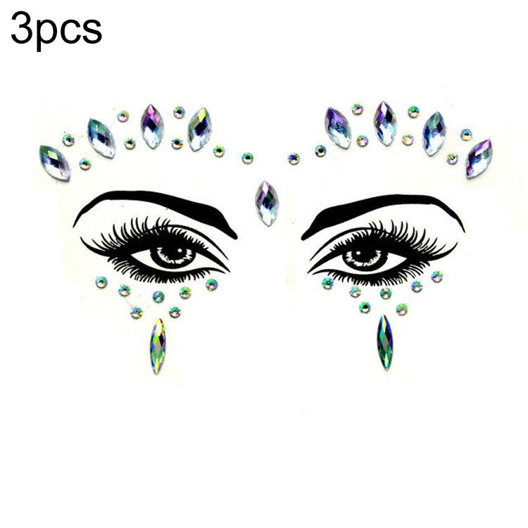 3 PCS  Forehead Green Masquerade Makeup Acrylic Face Sticker, YT-01, YT-01-1, YT-01-2, YT-01-3, YT-01-4, YT-01-5, YT-01-6, YT-02, YT-03, YT-04, YT-05, YT-07, YT-08, YT-10, YT-11, YT-12, YT-13, YT-14, YT-15, YT-16, YT-17, YT-18, YT-19, YT-20, YT-21, YT-...