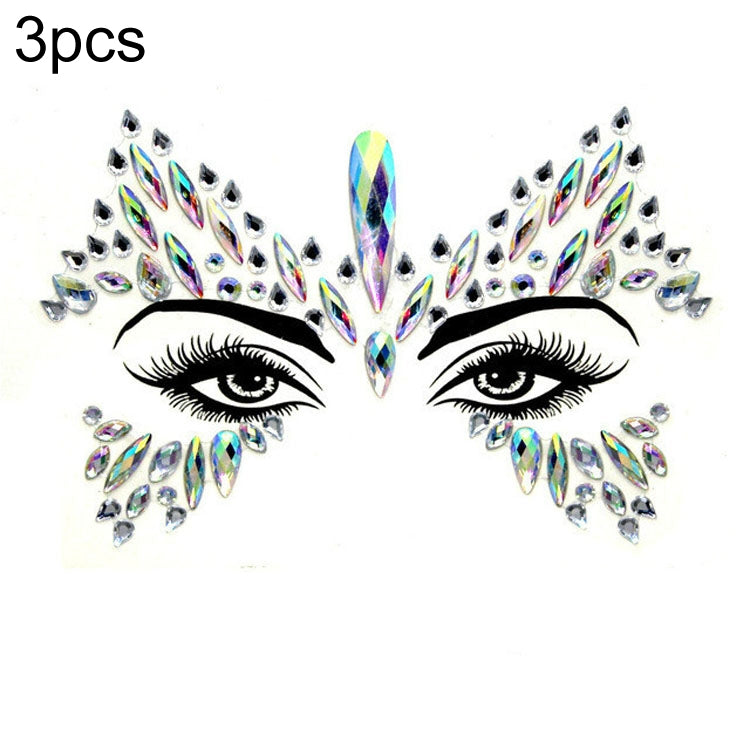 3 PCS  Forehead Green Masquerade Makeup Acrylic Face Sticker, YT-01, YT-01-1, YT-01-2, YT-01-3, YT-01-4, YT-01-5, YT-01-6, YT-02, YT-03, YT-04, YT-05, YT-07, YT-08, YT-10, YT-11, YT-12, YT-13, YT-14, YT-15, YT-16, YT-17, YT-18, YT-19, YT-20, YT-21, YT-...