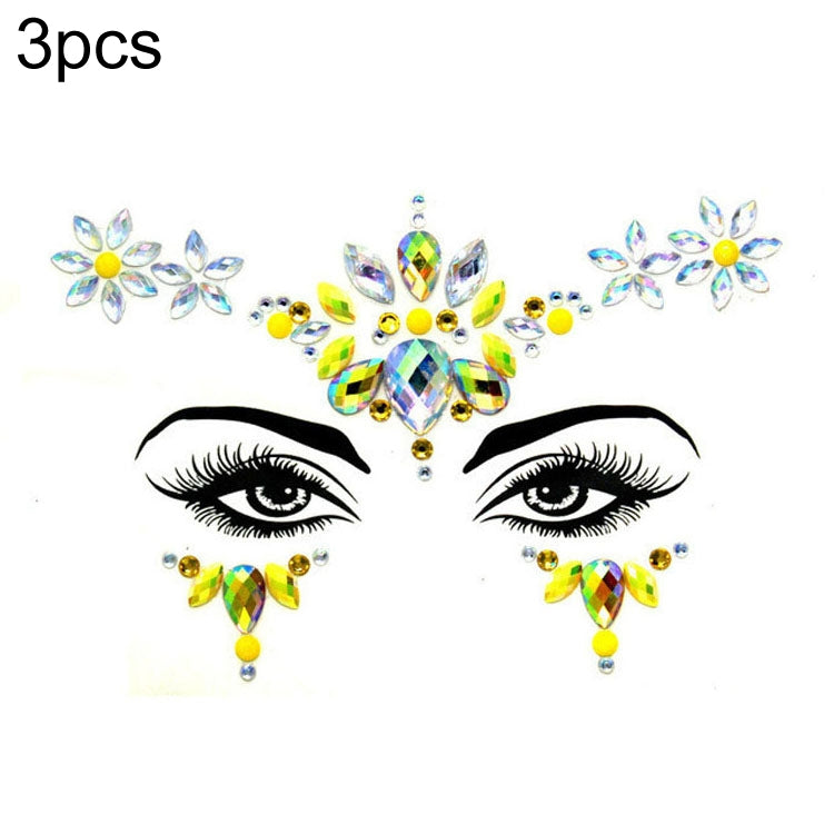 3 PCS  Forehead Green Masquerade Makeup Acrylic Face Sticker, YT-01, YT-01-1, YT-01-2, YT-01-3, YT-01-4, YT-01-5, YT-01-6, YT-02, YT-03, YT-04, YT-05, YT-07, YT-08, YT-10, YT-11, YT-12, YT-13, YT-14, YT-15, YT-16, YT-17, YT-18, YT-19, YT-20, YT-21, YT-...